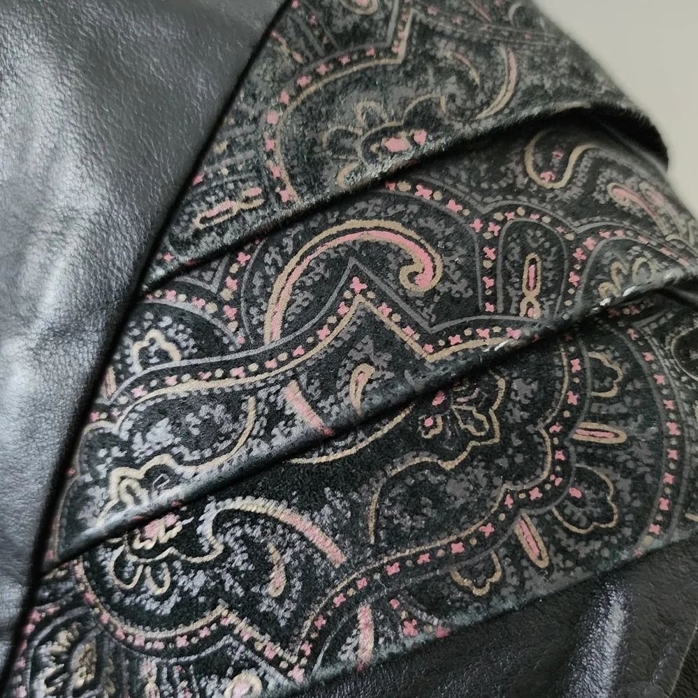 Vintage G-III Leather Jacket 80s Womens Size M Genuine Leather RARE Goth Biker